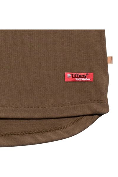 Tiffany Winter Warm Long Sleeve Baby & Kids Thermal Pajamas Set - Camel