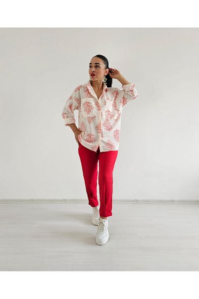 Altı Üstü Butik Cămașă cu model de frunze
