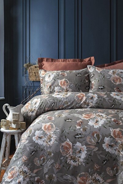 İssimo Home Shady 210 Tc (83 Tel) Cotton Satin Double Duvet Cover Set