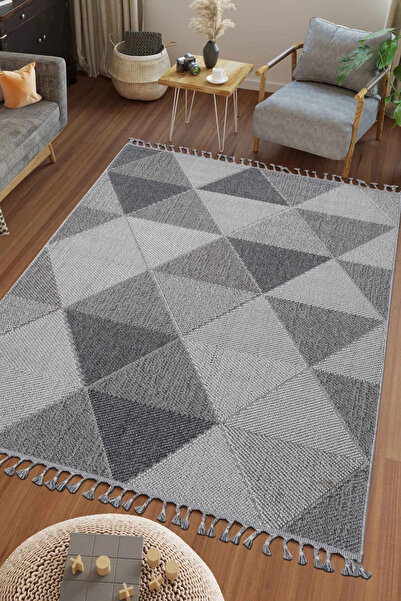 MEVAHALI Bukle 1401 GRİ Halı Mutfak Halısı Kesme Halı Yolluk Balkon Halısı Hol Koridor Halısı Dokuma Halı