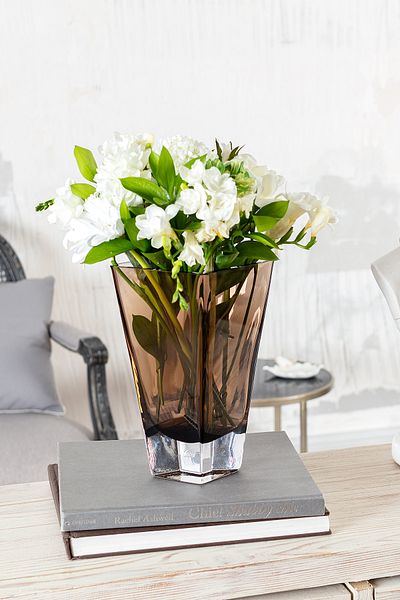 Madame Coco Lun Eville Handmade Glass Vase - Small Size - Brown
