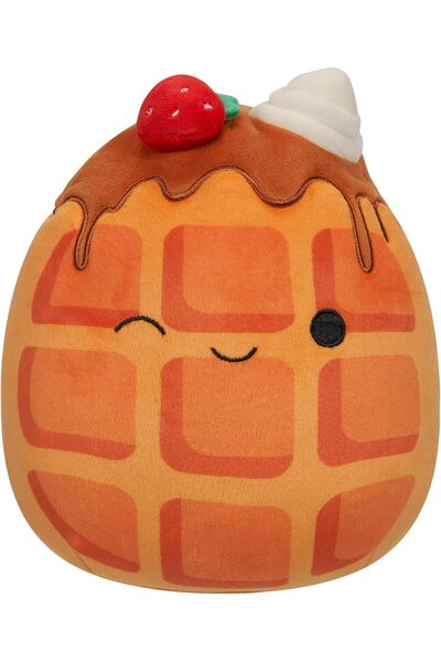 Squishmallows لعبة قطيفة على شكل كعكة وافل بتصميم الفراولة والكريمة المخفوقة