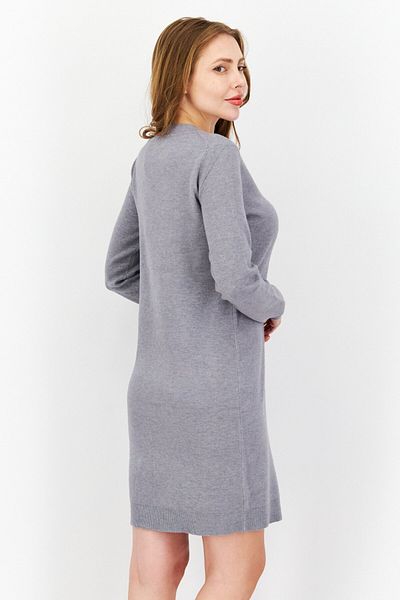 T Tahari Women Solid Sweater Dress, Grey