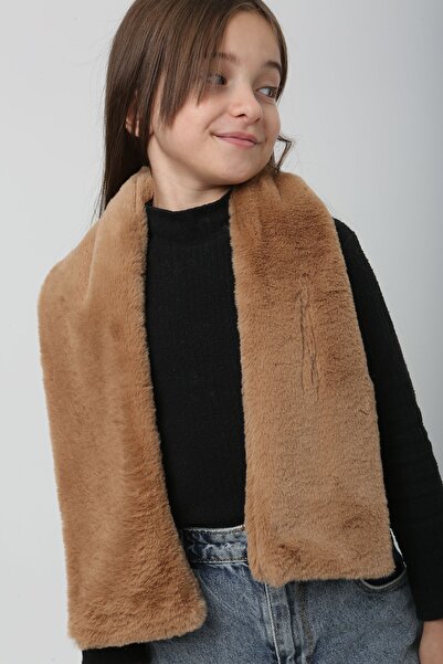 REMSA Camel Color Children's Plush Camisole Neck Collar Scarf - Rkb-Ç-01