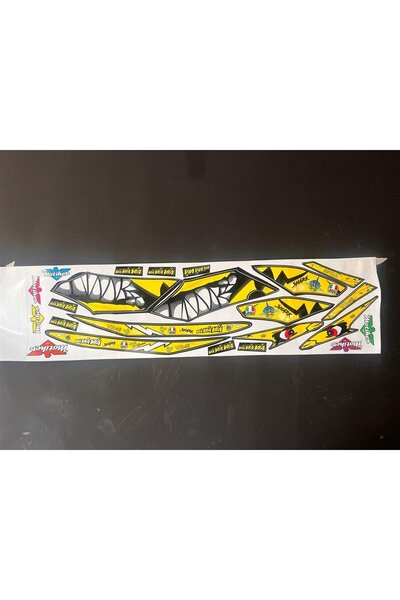 Motiker Honda CBF 150 Sarı Shark Köpek Balığı Sticker Etiket Modeli