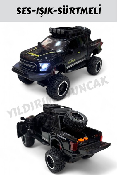 YILDIRIM OYUNCAK Sürtmeli Sesli Işıklı Müzikli Off-Road Lüks Araba 18 cm - Aç...