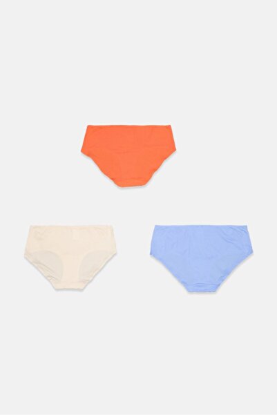 Tchibo Women 3 Piece Solid Briefs, Orange