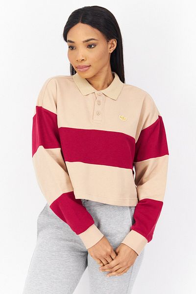 adidas Women Sportswear Fit Long Sleeve Outdoor Sweatshirts, Maroon
