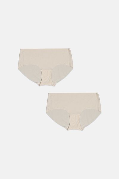 Tchibo Women 2 Pcs Magic Cut Panty, Beige
