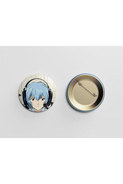 Nemika Neon Genesis Evangelion Rei Ayanami Komik 44mm Buton Rozet - Anime