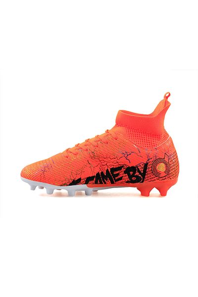 Playup Men's Grass Floor Football Shoes - Mk 242 136 Orange, Mk-242-136-Orange