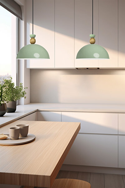 Bamyum İkili Yimpi Mint Avize Tekli Sarkıt Salon Kuaför Cafe Dekoratif Aydınlatma Pastane