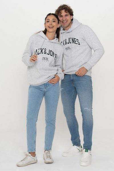 Jack & Jones Hanorac cu glugă imprimat cu logo