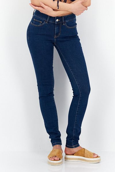 Guess Women Skinny Fit Solid Stretchable Denim, Navy Blue