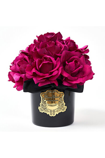 BUON ODORE Siyah Cam Gold Bordo 14 Gül Oda Kokusu