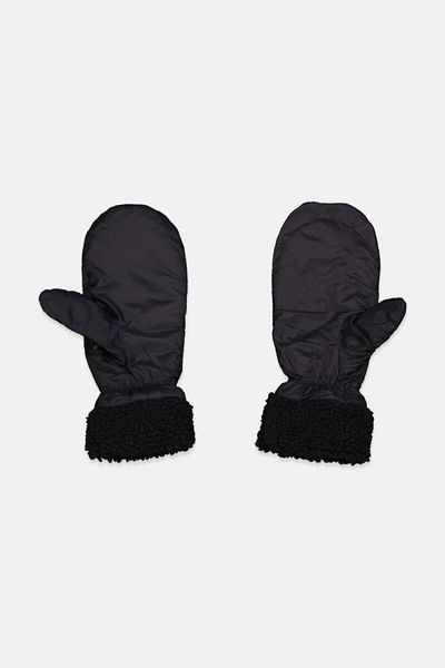 Tchibo Men 1 Piece Quilted Mittens, Black