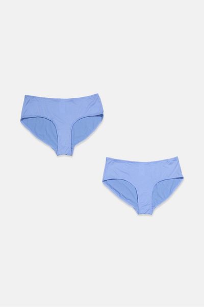 Tchibo Women 2 Pieces Mini Brief Panty, Blue