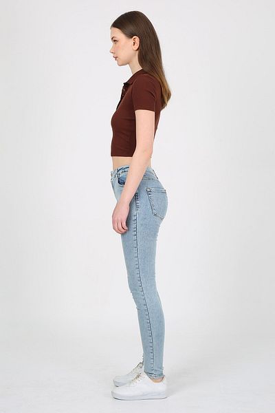 Twister Jeans Pantaloni de damă Eva 9028-100 albastru deschis