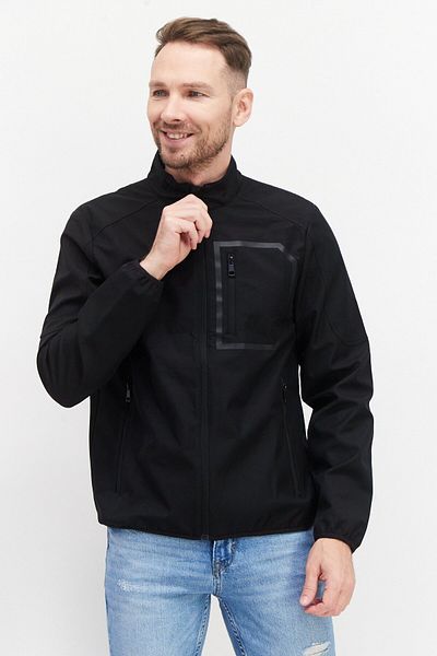 Geox Men Solid Bomber Jacket, Black