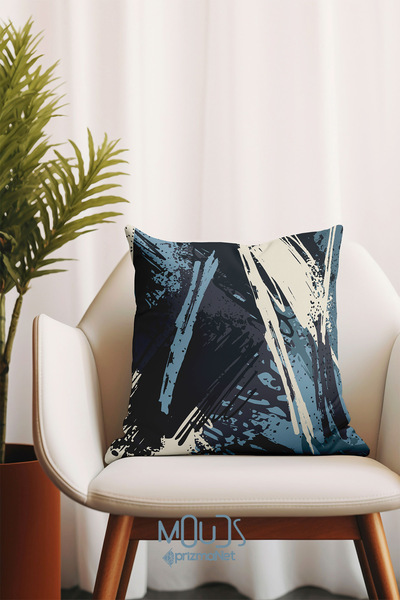 Moud's Двустранно принтирана калъфка за единична възглавница с десен в син цвят