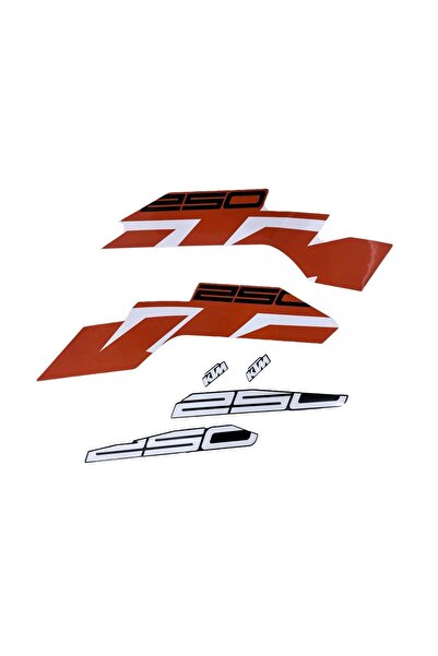 Motiker KTM Duke 250 Turuncu Orijinal Tasarım Sticker Etiket Modeli
