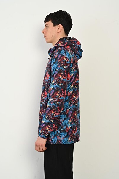 Rocqerx R-2444 Αντιανεμικό και αδιάβροχο με κουκούλα με διχτυωτό μανίκι