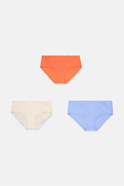 Tchibo Women 3 Piece Solid Briefs, Orange