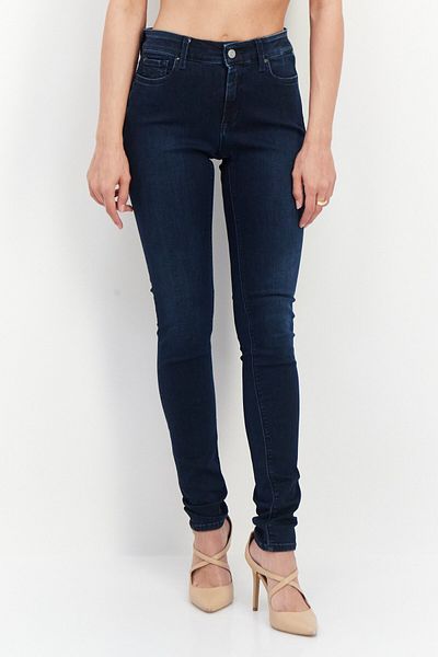 Replay Women Skinny Fit Wash Stretchable Denim, Navy Blue