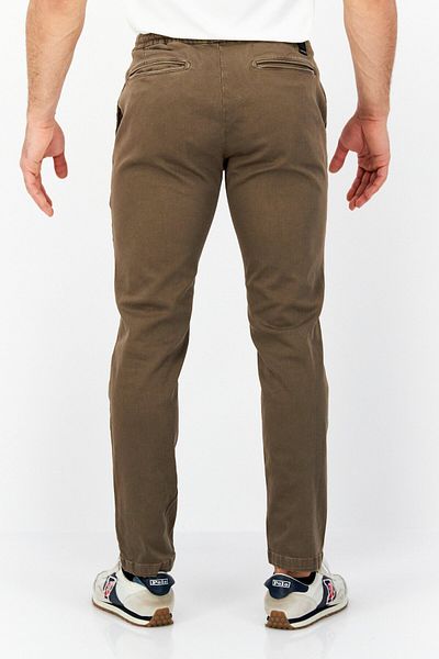 Replay Men Regular Fit Solid Stretchable Jeans, Tan