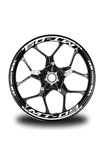 Motiker Beyaz Yamaha MT 09 Takım Jant Sticker Etiket