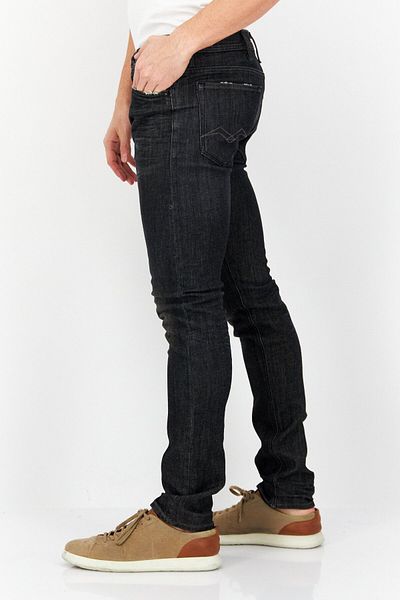 Replay Men Skinny Fit Wash Stretchable Denim, Black
