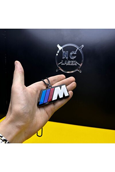 NCLASER MARKING ///M logolu Dikiz ayna süsü