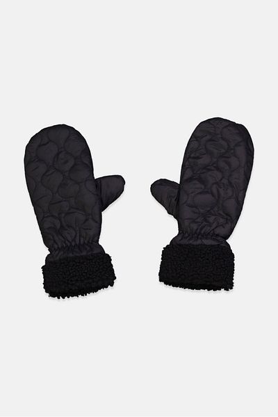 Tchibo Men 1 Piece Quilted Mittens, Black