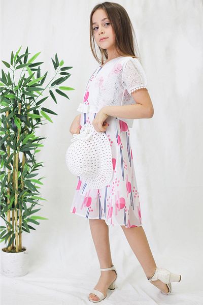 EZGİ KILINÇ Girl's Bolero Dress with Hat
