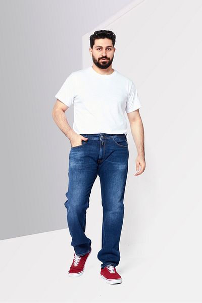 Replay Men Comfort Fit Rocco Stretchable Jeans, Indigo