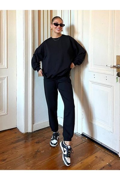My Blog Navy Blue Riven Long Sleeve Elastic Leg Suit-98243