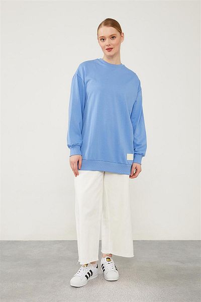 Levidor shirtLevidor Benetton – Geripptes Basic-Sweatshirt mit Fahrradkragen