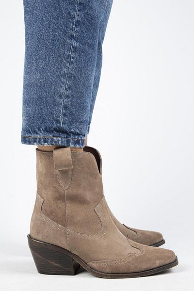 Manijero Γυναικείες μπότες Ellinor από γνήσιο δέρμα Western Mink