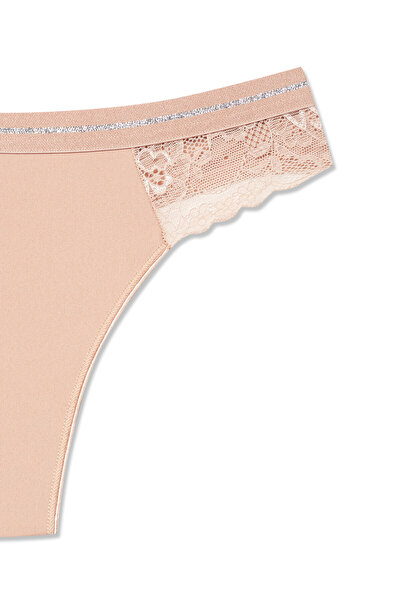 HNX Інтерлок Басейн Мереживна Деталь Талія З блискітками Жіночі Танга Трусики