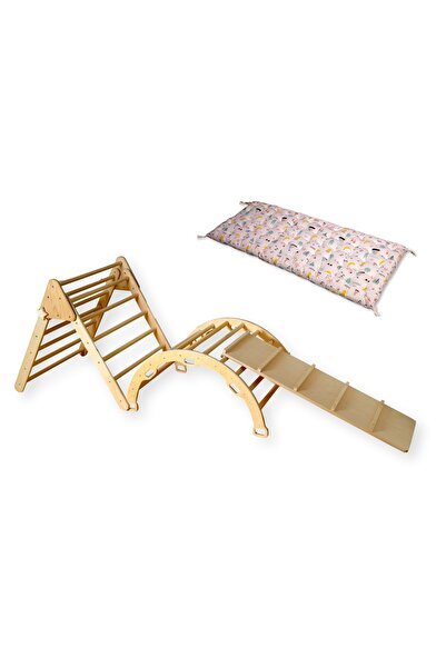 KIDOPPO مجموعة تسلق مونتيسوري مونتيسوري حزام مثلث متوسط منحدر L- وسادة خشبية ...