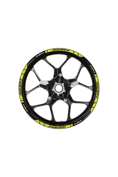 Motiker Bajaj Pulsar NS200 Baskılı Jant Dışı Şerit Motosiklet Sticker Etiket ...