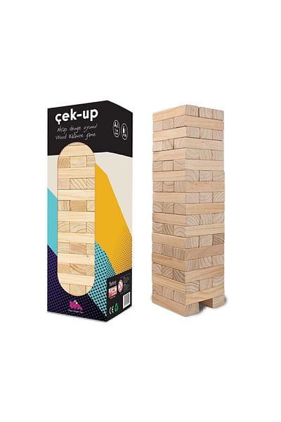 Zetzeka Çekup 54 Piece Wooden Balance Game for Ages 3 and up