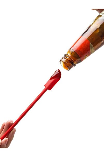 valletta Drongo Jar Silicone Spatula Set with Stripper 9 Pieces Red