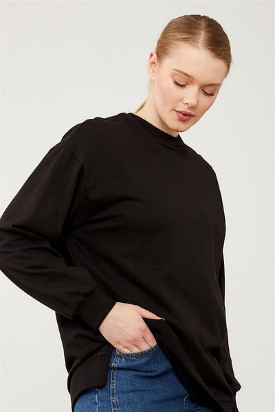 Levidor shirtLevidor Benetton – Geripptes Basic-Sweatshirt mit Fahrradkragen
