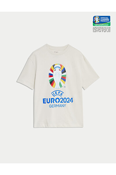 Marks & Spencer Saf Pamuklu Uefa Euro2024™ T-shirt (2-7 YAŞ)
