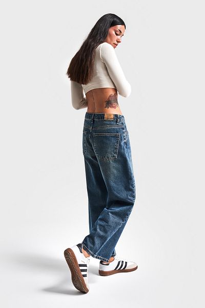 its basic Damen T.Jeans Farbe Relaxed Ankle Fit Loose Cut Denim
