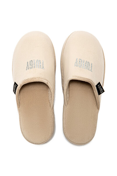 Twigy Μπεζ Γυναικείες Παντόφλες Σπιτιού - Γυαλιστερές 36/40