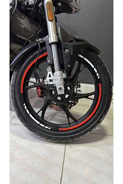 Motiker BENELLİ 125S Neon Turuncu ve Gümüş Gri  Parçalı Üçgen Desenli Sticker...