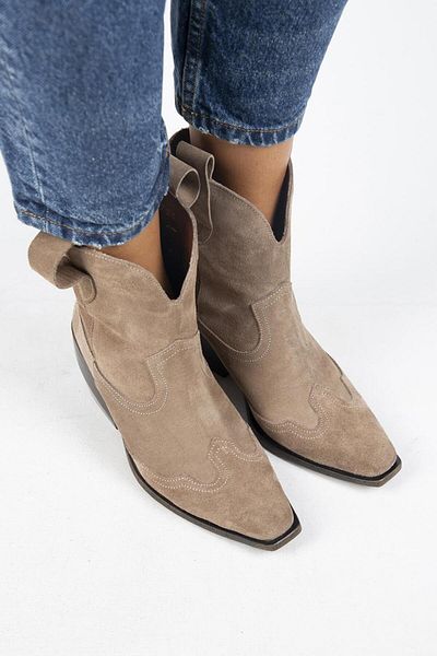 Manijero Γυναικείες μπότες Ellinor από γνήσιο δέρμα Western Mink