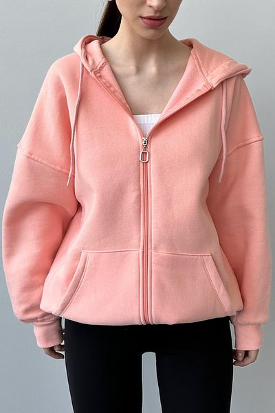 Slim'N Lift Sweatshrit supradimensionat cu glugă cu trei fire ridicate